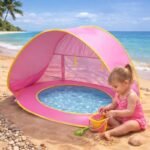 Tente de Plage Anti-UV avec Piscine Intégrée