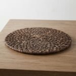 Set de Table Rond Tressé – Fibres Naturelles Marron