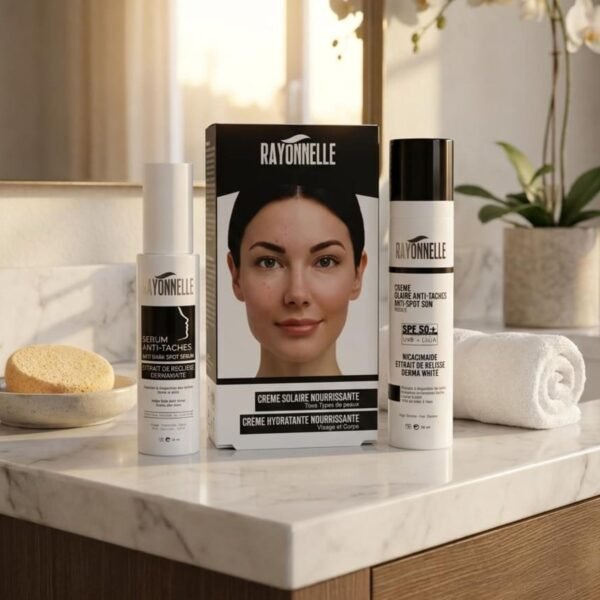 Coffret Rayonnelle : Sérum Anti-Taches & Crème Solaire Nourrissante