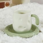 Tasse avec Soucoupe Texturée