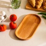 Plateau de Service Ovale en Bambou