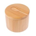 Boîte à Épices en Bambou avec Cuillère Intégrée