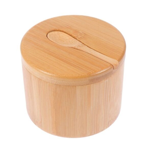 Boîte à Épices en Bambou avec Cuillère Intégrée