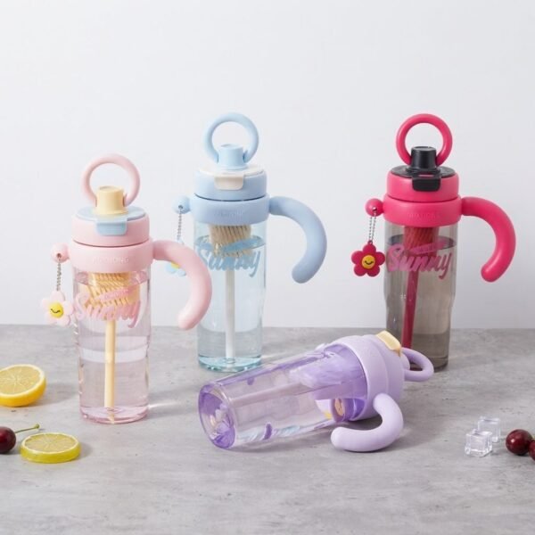 Gourde Isotherme / Étanche avec Anse et Paille – Collection « Sunny »