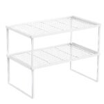Éagère de Rangement Empilable à Deux Niveaux