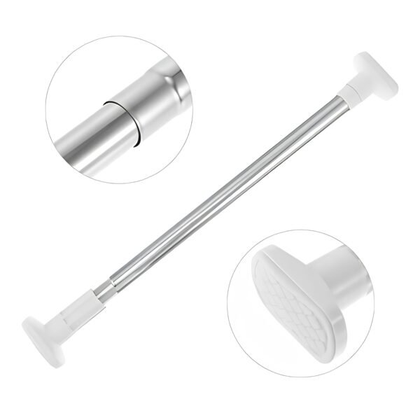 Barre de Douche et de Rideau Télescopique 160-300 cm