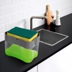 Distributeur de Liquide Vaisselle avec Éponge