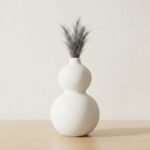 Vase Céramique Blanc Design "Double Sphère"