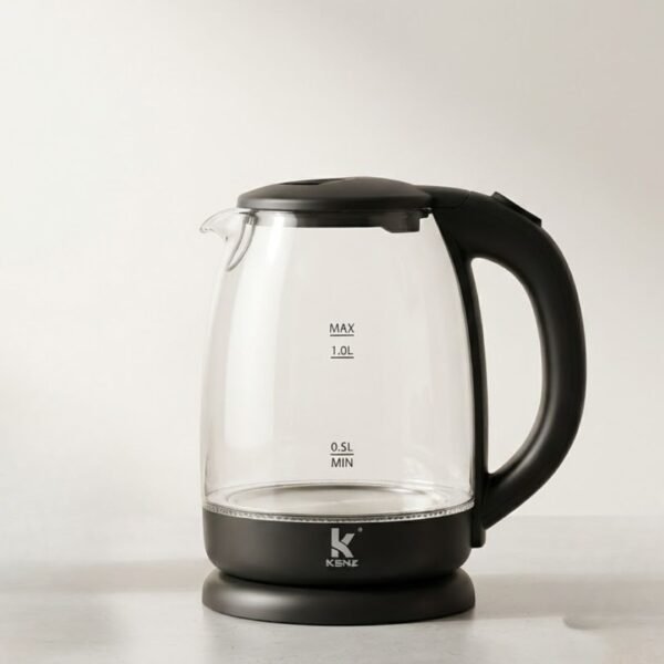 Bouilloire Électrique Kenz – 1500W en Verre (1 Litre)