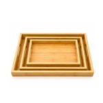 Ensemble de 3 Plateaux en Bambou – Pratiques et Élégants