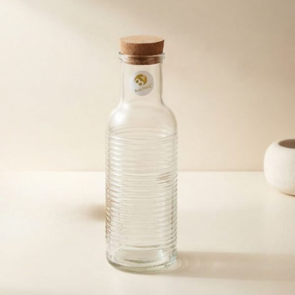 Carafe en Verre Élégante avec Bouchon en Liège