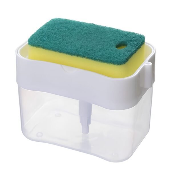 Distributeur de Savon avec Porte-Éponge