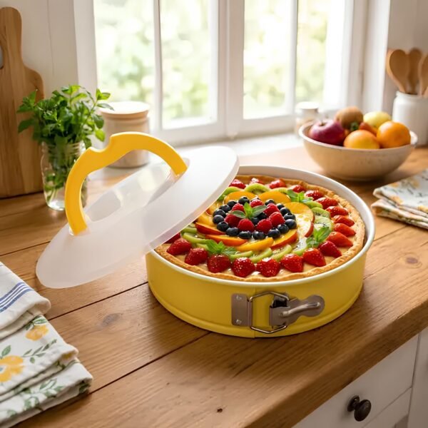 Moule à Gâteau Démontable 3-en-1 avec Couvercle (26 cm)