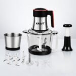 Hachoir Multifonction KRAFT - 2 Bols, 6-en-1, 1500W