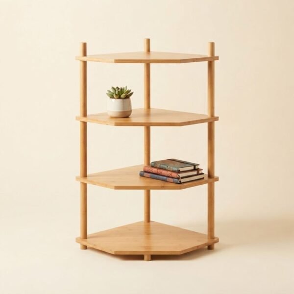 Éagère de Rangement en Bambou 4 Niveaux