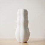 Vase Design Blanc Sculpté & Organique