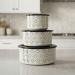 Lot de 3 Bols - Motif Géométrique Losanges