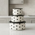 Lot de 3 Bols - Motif Pois Noirs