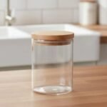 Pot de Conservation en Verre avec Couvercle en Bois