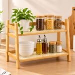 Étagère de Rangement de Cuisine en Bambou