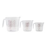 Set de 3 Pics Jugs / Bols Mesureurs Transparents