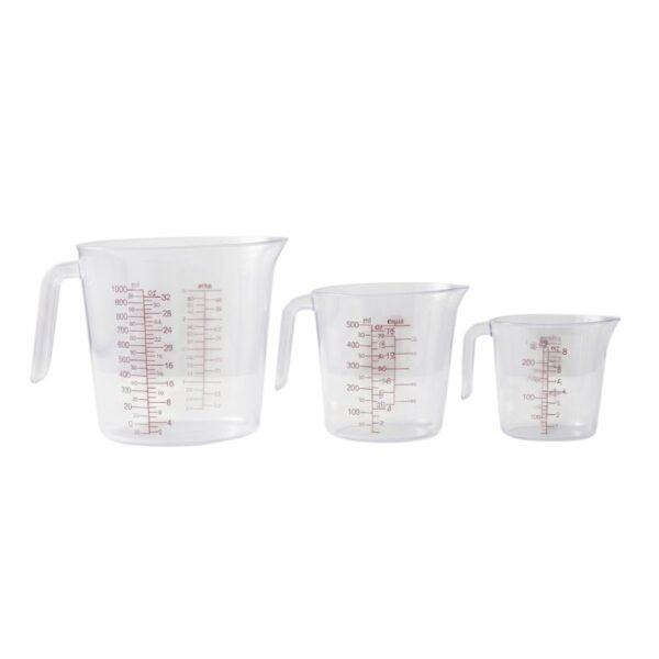 Set de 3 Pics Jugs / Bols Mesureurs Transparents