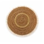 Set de Table Rond en Paille et Franges