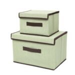 Set de 2 Boîtes de Rangement Pliables