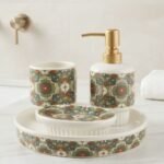 Set d'Accessoires de Salle de Bain 4 Pièces