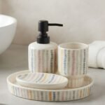 Set d'Accessoires de Salle de Bain 4 Pièces