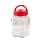 Bocal Carré en Verre 1700 ml avec Poignée