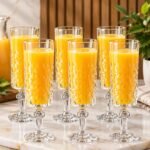 Verre à Pied Décoré pour Jus et Cocktails