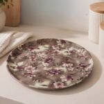 Plateau Rond en Plastique Décoratif