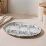 Plateau Rond en Plastique Décoratif